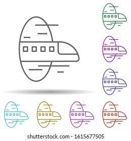 Black hole, technology in multi color style icon. Simple thin line, outline vector of future world icons for ui and ux, website or mobile application