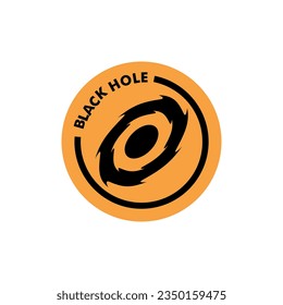 black hole vector design in simple and retro style suitable for t-shirt and sticker design