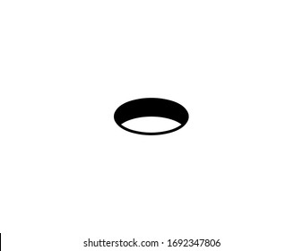 Black hole vector flat icon. Isolated golf hole illustration 