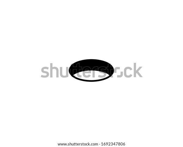 Black hole vector flat icon. Isolated golf hole\
illustration 