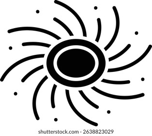 Black Hole vector icon. Can be used for printing, mobile and web applications.
