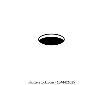 Black hole vector icon. Isolated golf hole illustration