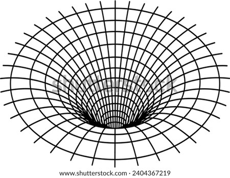 Black hole. Vector outline illustration.