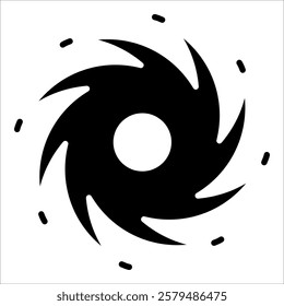 Black Hole Void Icon Element For Design