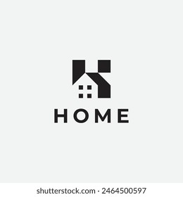 diseño moderno del logotipo del hogar negro