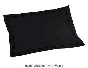 Black home cushion. vector illustration