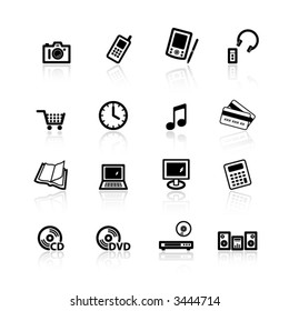 black home electronics icons