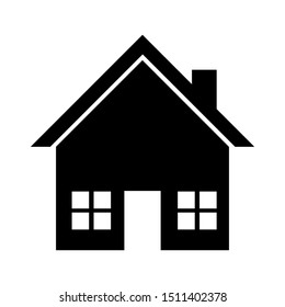 black home Icon Template. Sign isolated on white background. home Vector flat design illustration. can be used for presentations, websites, etc.