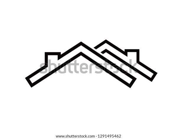 Black Home Roof Icon House Roof Stock Vector (Royalty Free) 1291495462 ...