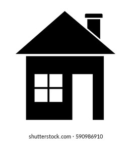 Black home in the simple style for finance or web.