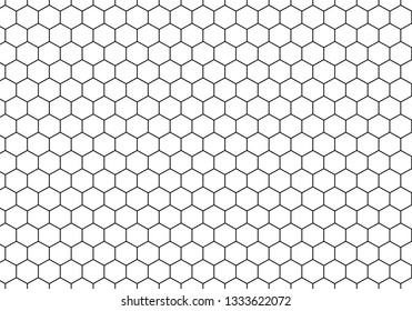 Black honeycomb on a white background. Isometric geometry. 3D illustration