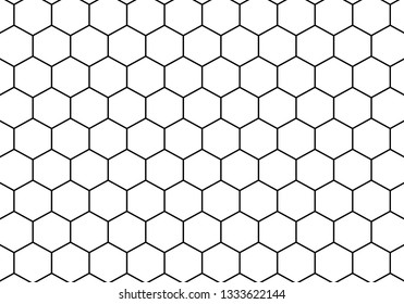 Black honeycomb on a white background. Isometric geometry. 3D illustration