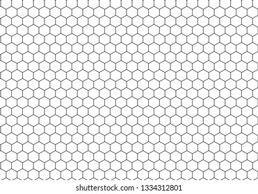 Black honeycomb on a white background. Isometric geometry. 3D illustration