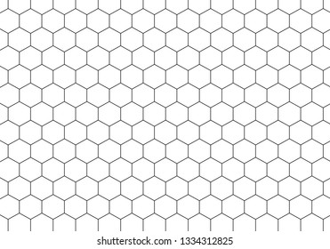 Black honeycomb on a white background. Isometric geometry. 3D illustration