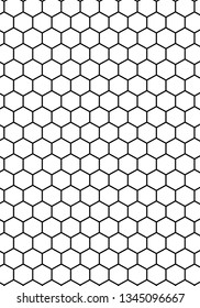 Black honeycomb on a white background. Isometric geometry. 3D illustration