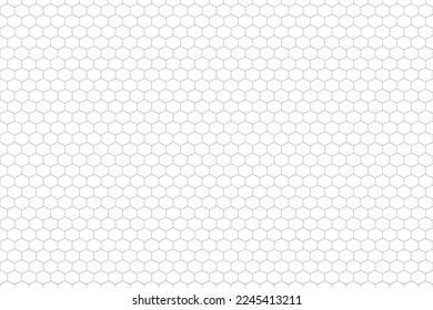 Black honeycomb on a white background. Hexagons Seamless Pattern.