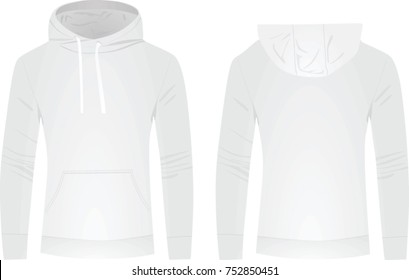 Black hooded sweater. vector illustration