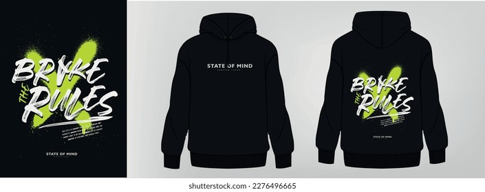 black hoodie art design, brake rules