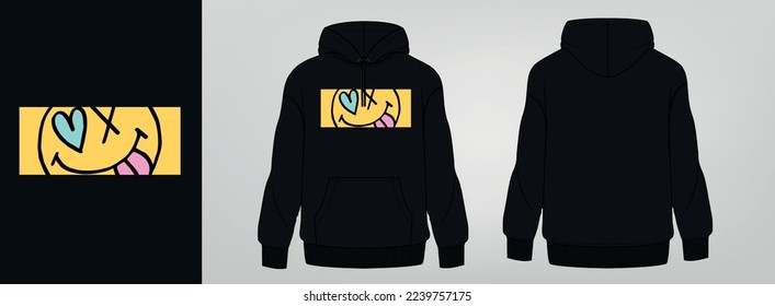 black hoodie art design, grid