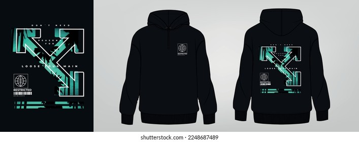 black hoodie, art design, template