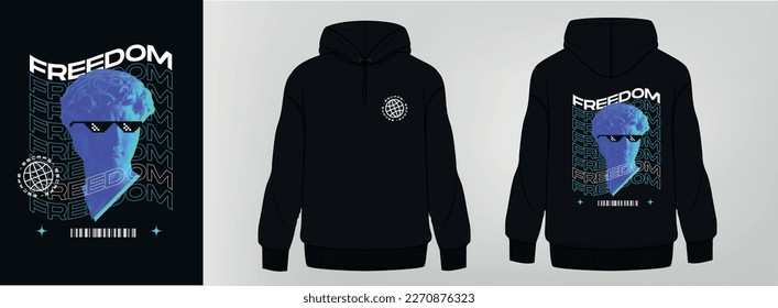 black hoodie, art design, template