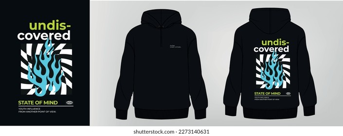 black hoodie, art design, template