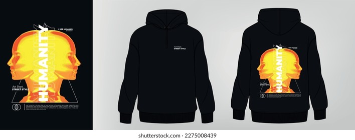 black hoodie, art design, template