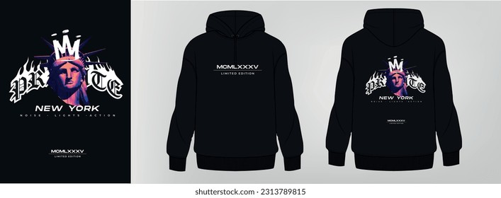 black hoodie, art design, template