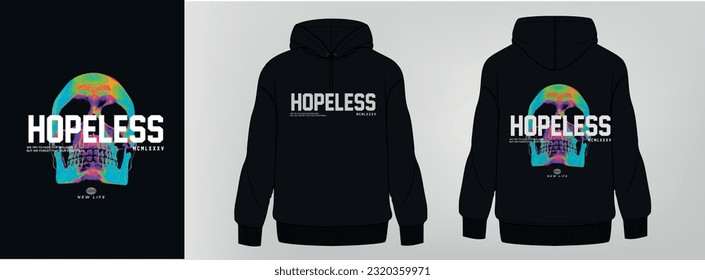 black hoodie, art design, template, skull