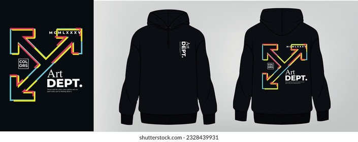 black hoodie, art design, template