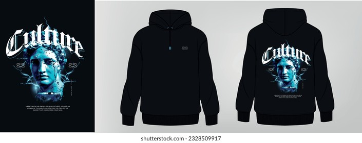 black hoodie, art design, template