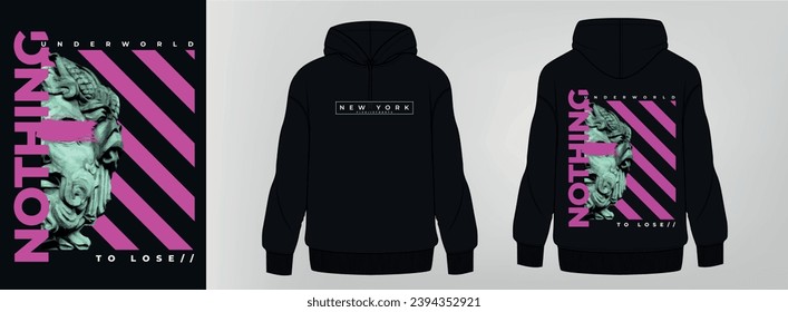 black hoodie, art design, template