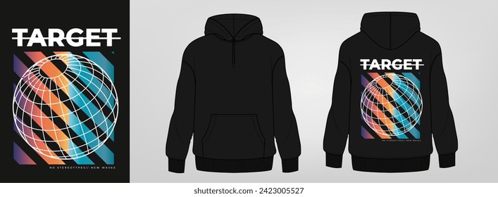 black hoodie, art design, template