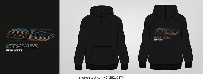 black hoodie, art design, template