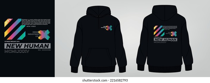 black hoodie art design, urban design