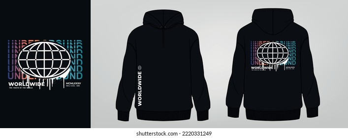 black hoodie art design, urban design