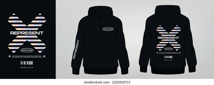 black hoodie art design, urban design