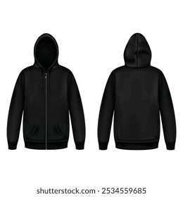 black hoodie pant design template