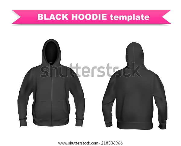 Black Hoodie Template Vector Eps10 Illustration Stock Vector (Royalty ...