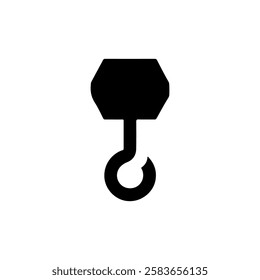 Black Hook silhouette vector illustration on white background