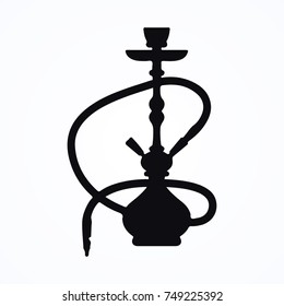 black hookah icon