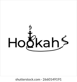 Diseño de logotipo de cachimba negra Un emblema moderno y elegante para una experiencia de Smoke relajante