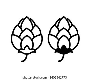 Black hop vector illustration isolated on white