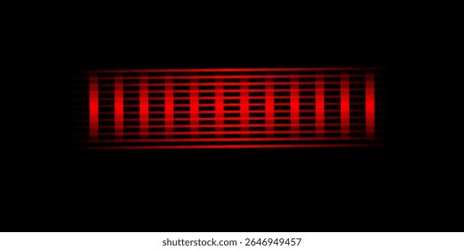 Diseño de fondo Horizontal negro con rayas rojas y negras. Ilustración vectorial.
