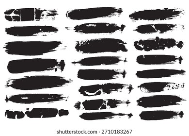 Schwarze horizontale Pinselstriche: Grunge Texture Collection