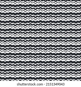 Black horizontal stripes that alternate with each other in a seamless pattern. Vector