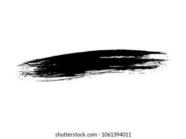 black horizontal vector brush stroke