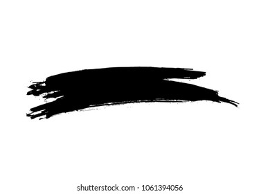 black horizontal vector brush stroke