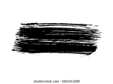 black horizontal vector brush stroke