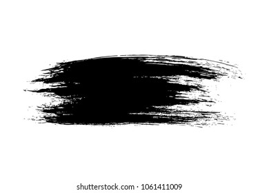 black horizontal vector brush stroke